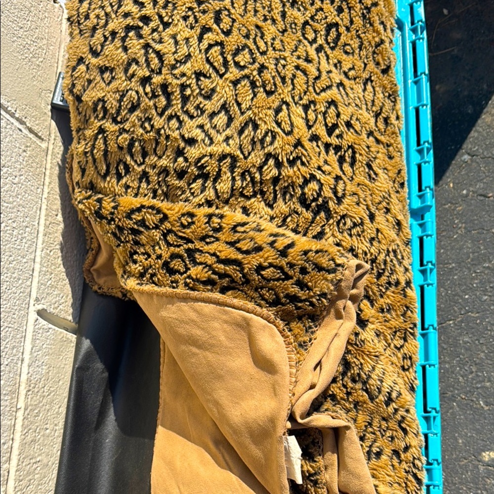 Leopard Print Faux Fur Coat